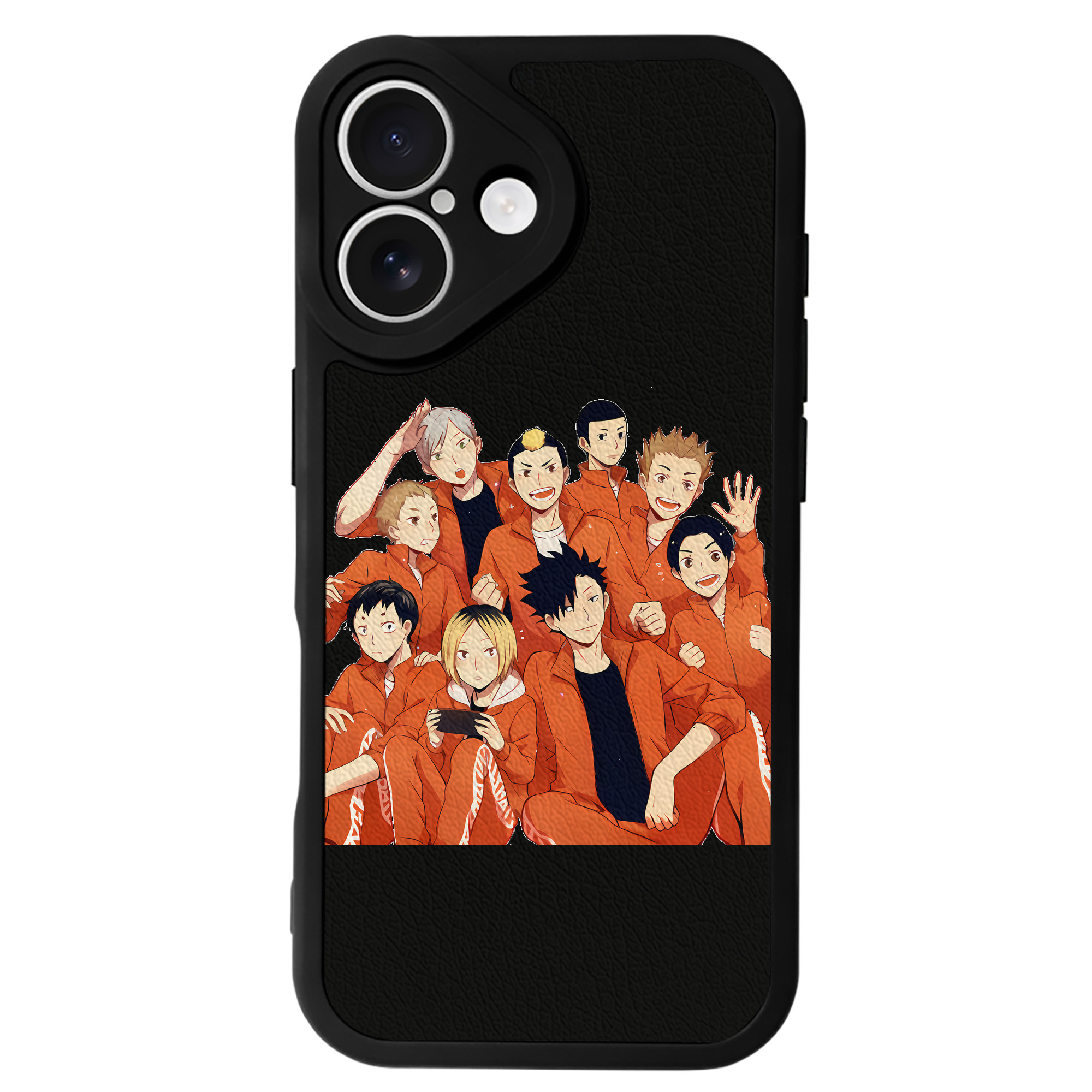 （画像用） ハイキュー!! Haikyu!! 【iPhone 16シリーズ対応】シリコンスマホケース（レザー調） 材質：シリコン